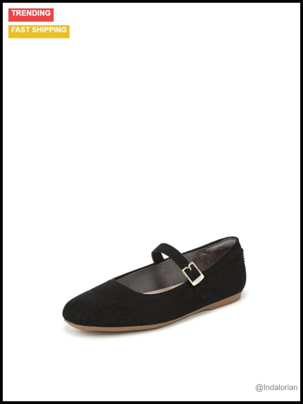 Womens Mary Jane Ballet Flats Faux Leather Buckle Comfort Shoes